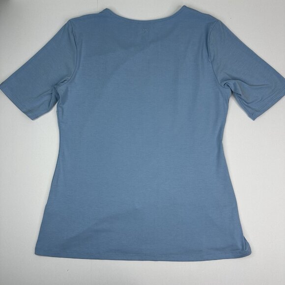 Betabrand Women’s‎ NWT Glacier Blue Short Sleeve Scoop Neck Christine Top S/C39 - Picture 6 of 13